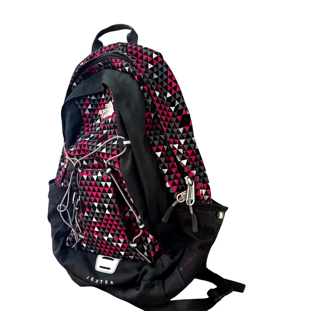 The North Face Jester Backpack Black & Pink Honeycomb Geo Women's